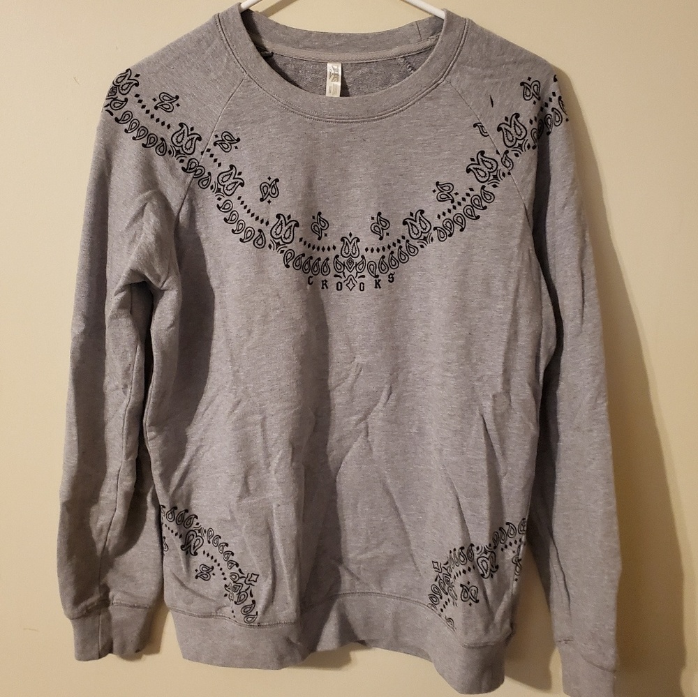 Crooks & Castles Gray Banana Crewneck Pullover